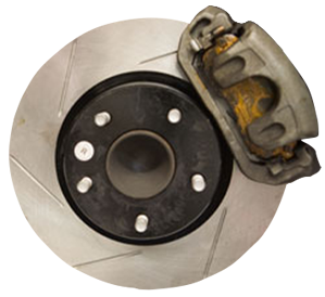 car brake disc and caliper