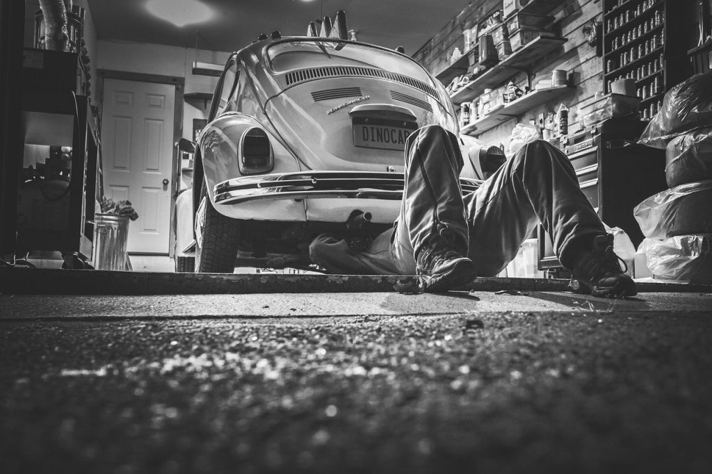 image of a car being serviced