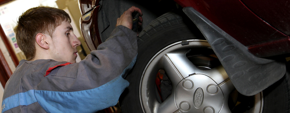 Image of car being serviced